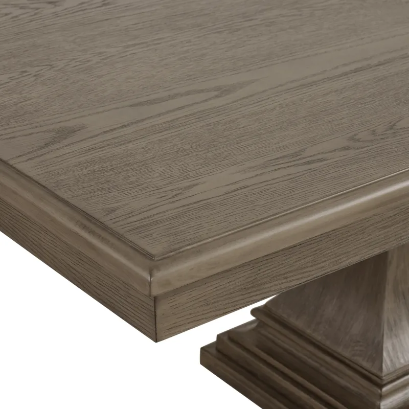 King Court Kings Court Rectangular Dining Table with 18\" Leaf in Grey