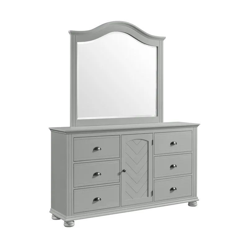 Kona Dresser and Mirror Set in Grey