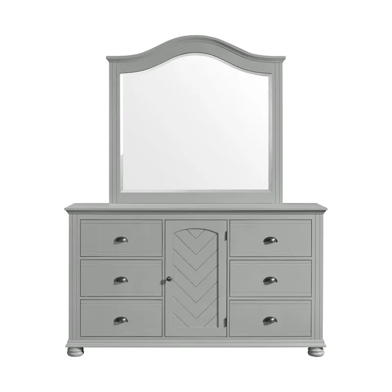 Kona Dresser and Mirror Set in Grey
