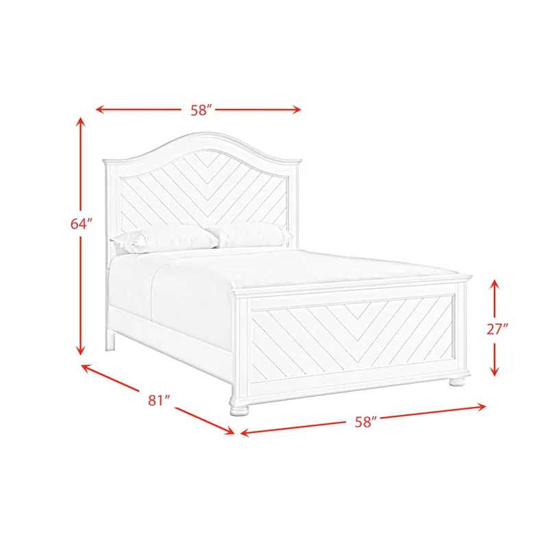 Kona Full Panel Bed in Grey