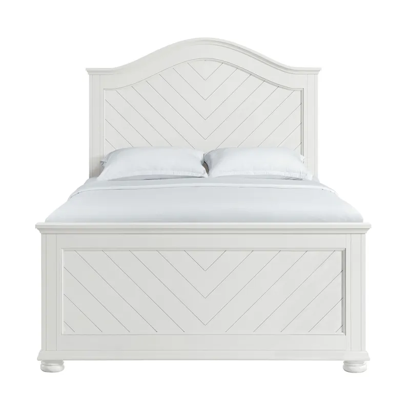 Kona Full Panel Bed in White