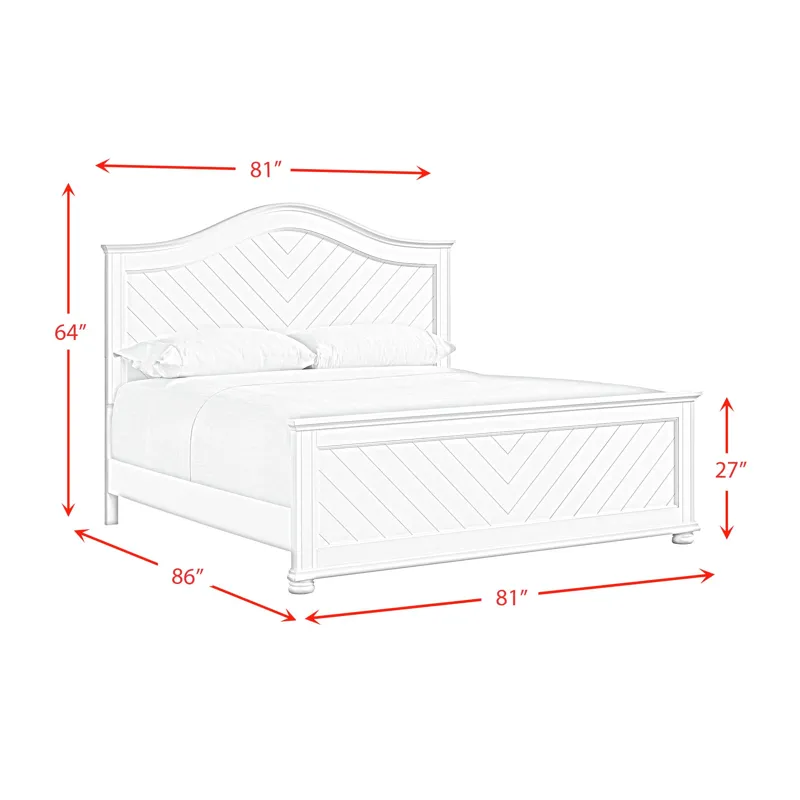 Kona King Panel Bed in Grey