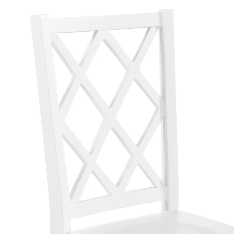 Kona Lattice Back Counter Side Chair in White (2 Per Carton)