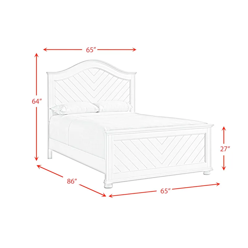 Kona Queen Panel Bed in Grey