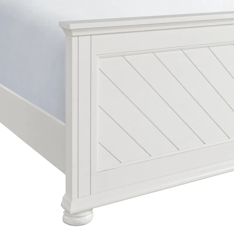 Kona Full Panel Bed in White