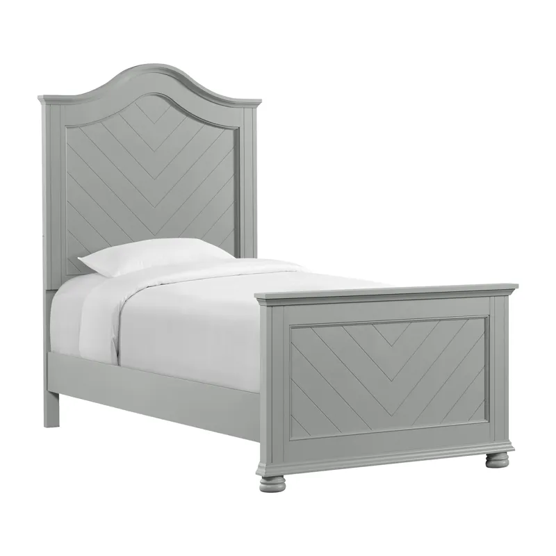 Kona Twin Panel Bed in Grey