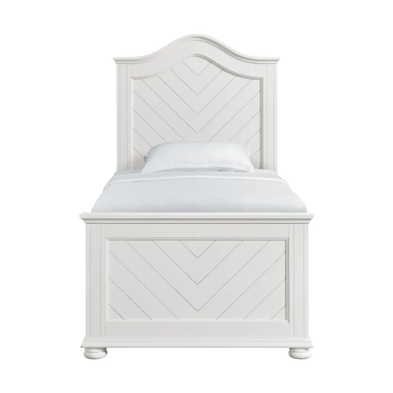 Kona Twin Panel Bed in White