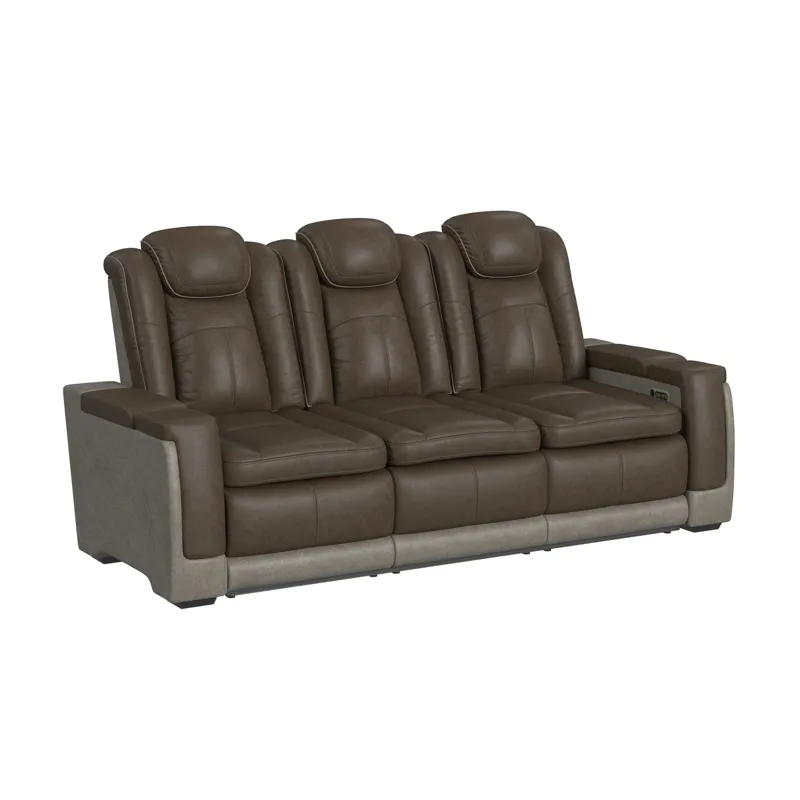 Lantana Power Motion Sofa with Power Headrest, Led, DDT, reading light and PWS in Rocky Brown/Grey