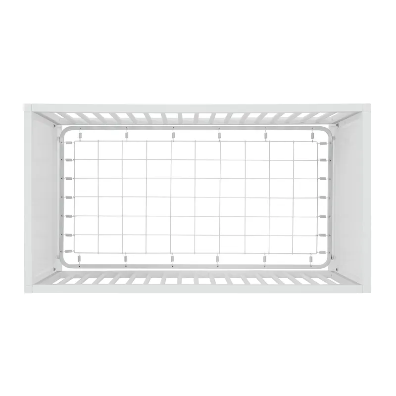 Lauren Crib and Dresser with Topper in White