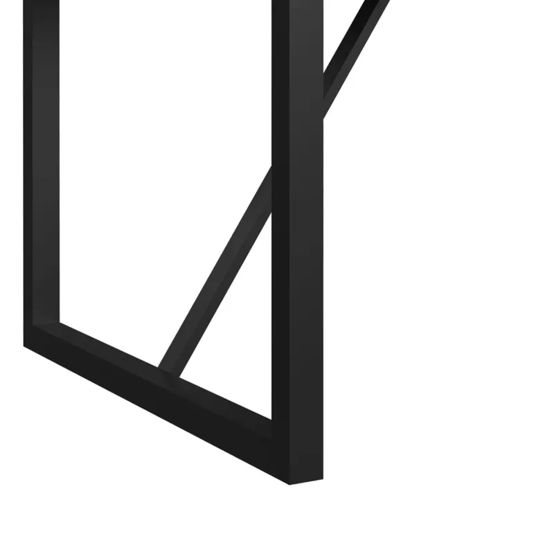 Luffy Dining Table with Parasol Hole in Black