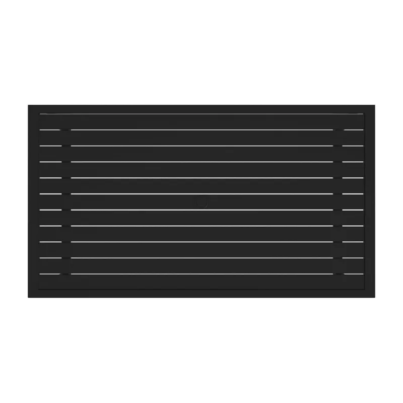 Luffy Dining Table with Parasol Hole in Black