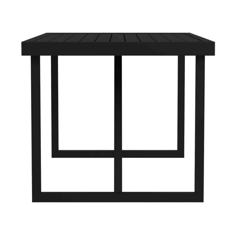 Luffy Dining Table with Parasol Hole in Black