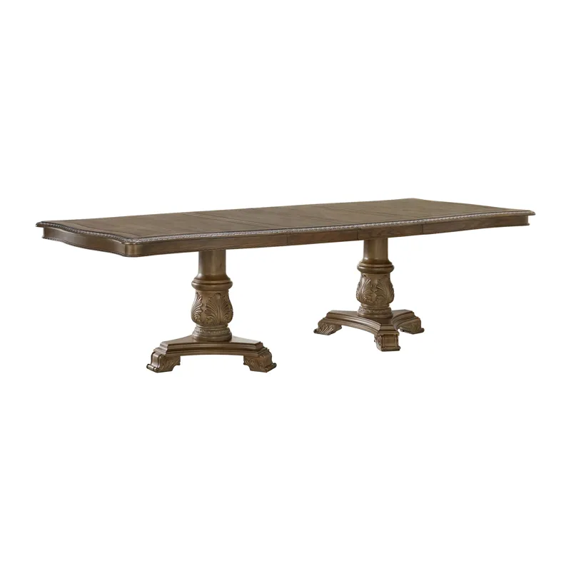 Madison Park Rectangular Dining Table with 2 18\" Leaves in Walnut