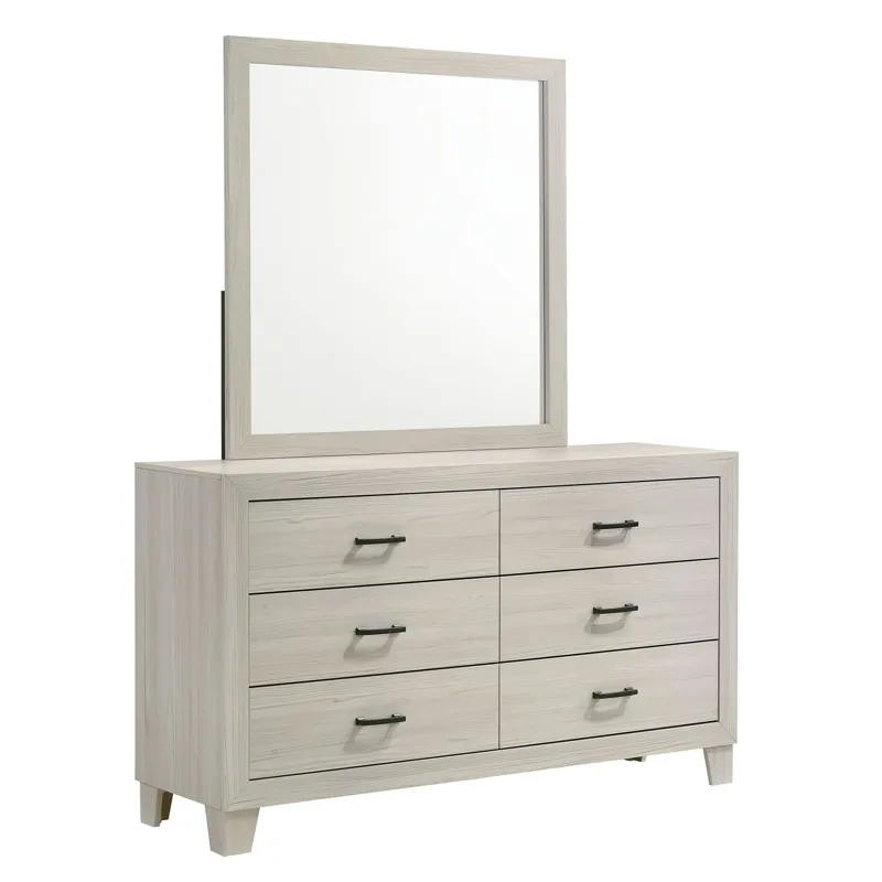 Makayla Dresser and Mirror in Natural