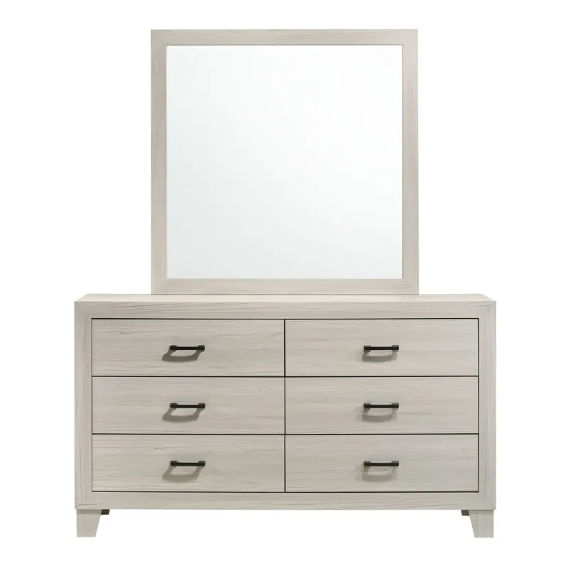 Makayla Dresser and Mirror in Natural