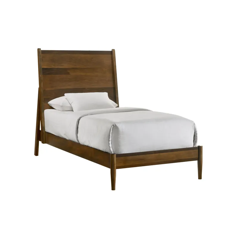 Malibu Twin Panel Bed in Walnut