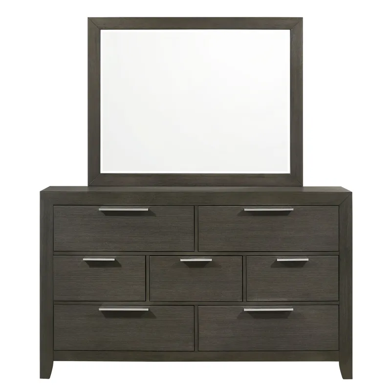 Malika Dresser & Mirror Grey