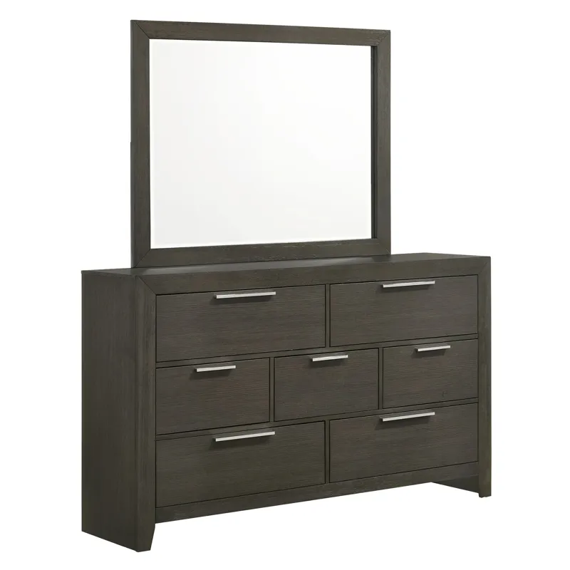 Malika Dresser & Mirror Grey