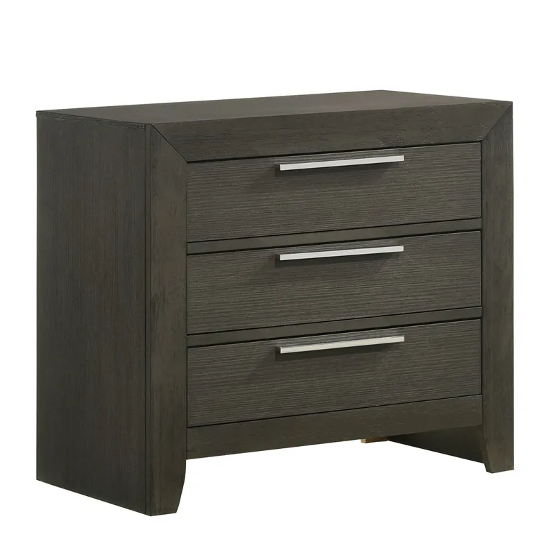 Malika Nightstand w/USB Grey