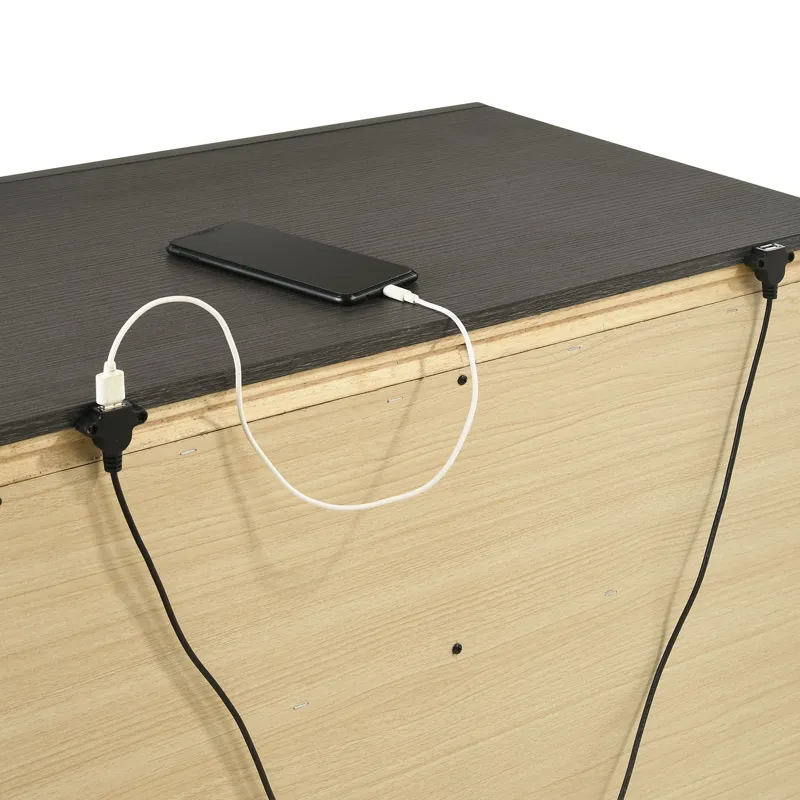 Malika Nightstand w/USB Grey