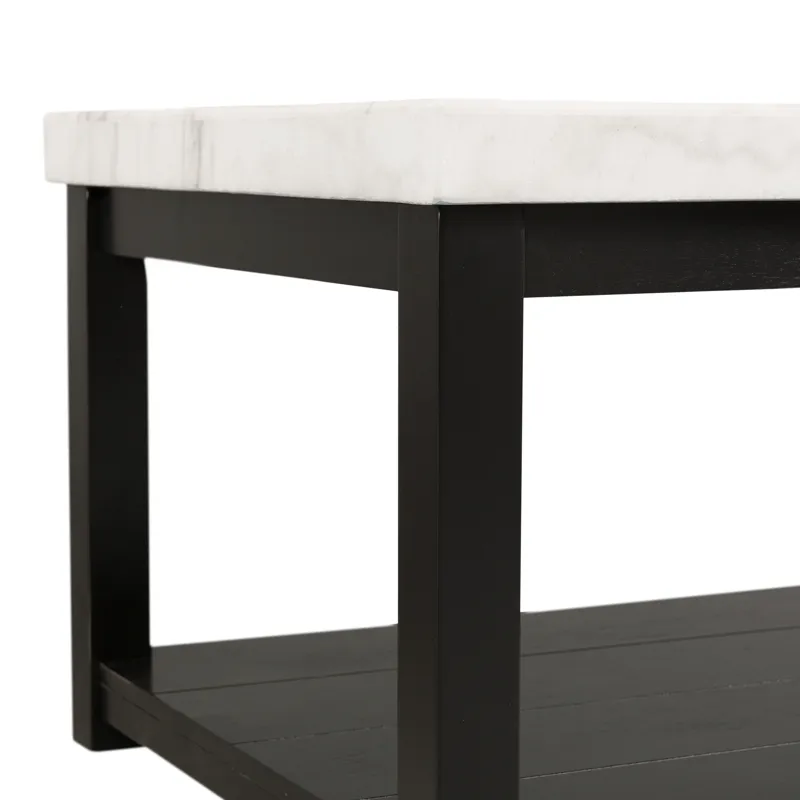 Marcello White Rectangular Coffee Table W/ Casters ISTA3 Packaging