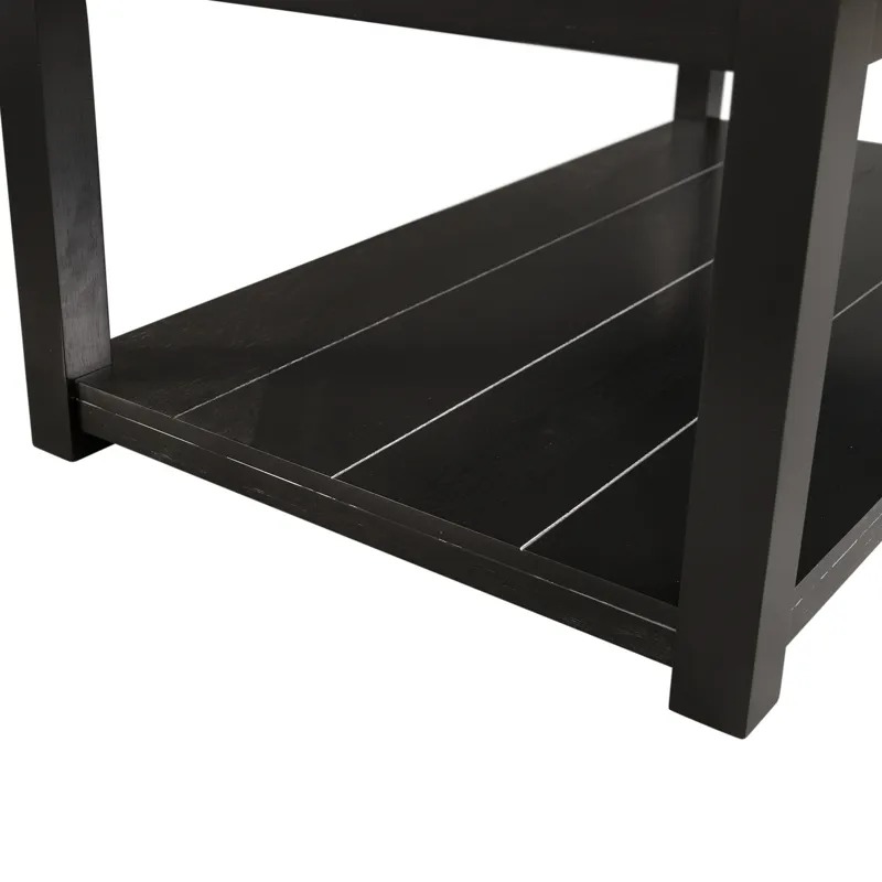 Marcello w/ White Top - Rectangular Coffee Table W/Casters