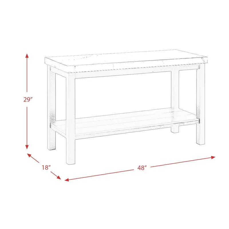Marcello White Sofa Table ISTA3 Packaging