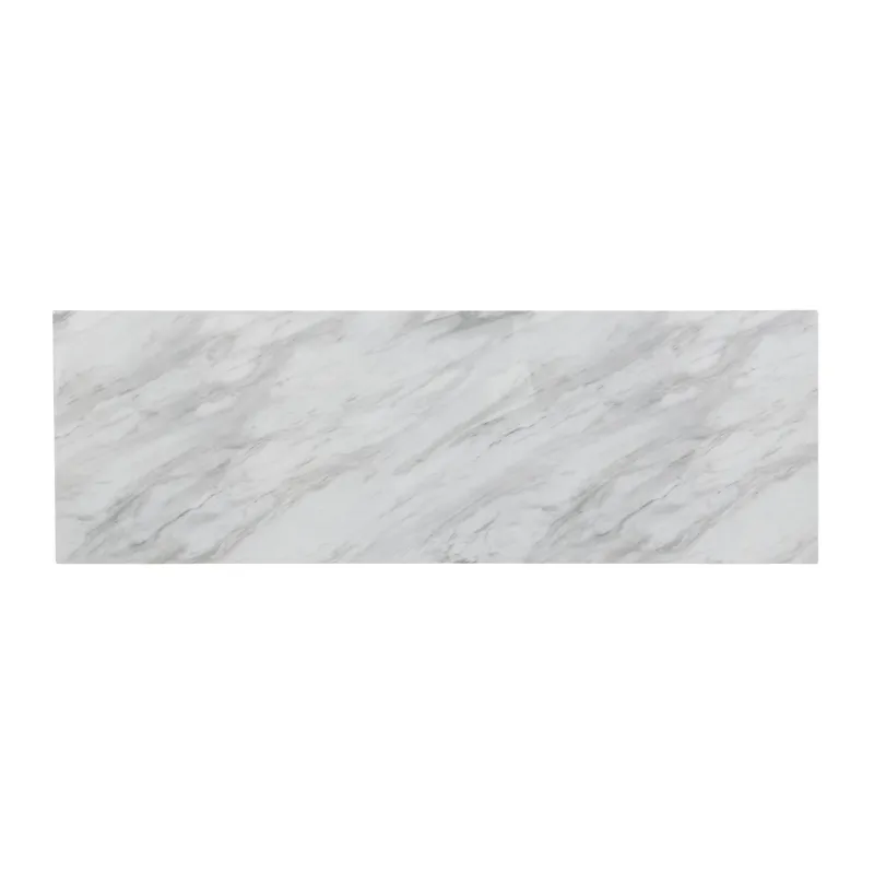 Marco Bar Table Set Single Pack in White Top (Table + 3 Stool in Blue Velvet)