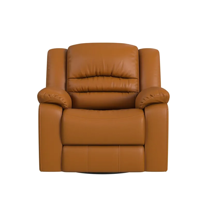 Marisol Motion Recliner with Glider Swivel in Aviarah Tangerine