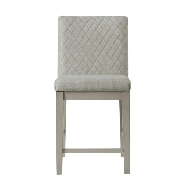Marly Counter Side Chair W/ Diamond Back in Grey (2 Per Carton)