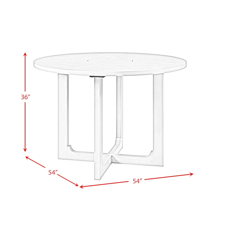 Marly Round Counter Table W/ Lazy Susan in Grey