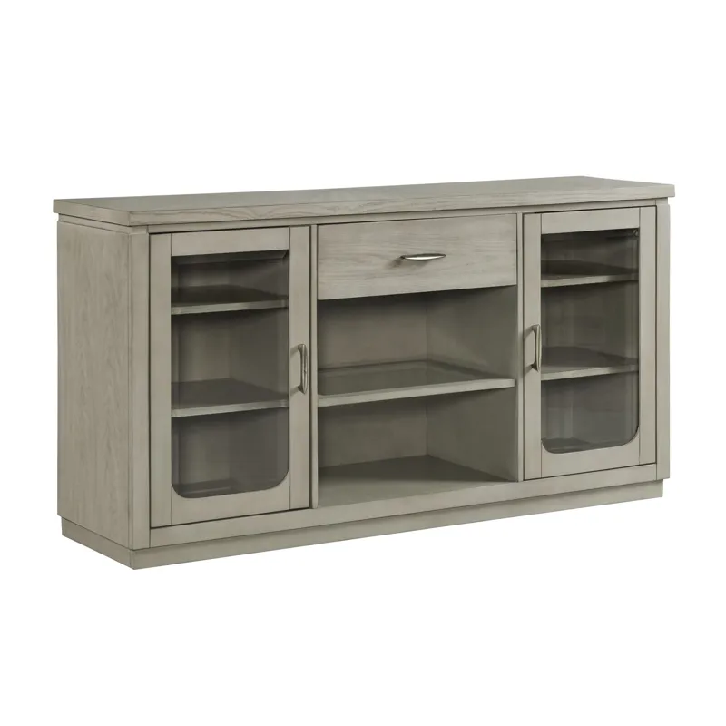 Marly Server W/ Glass Door & LED Light in Grey