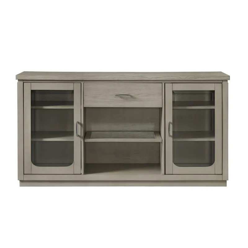 Marly Server W/ Glass Door & LED Light in Grey