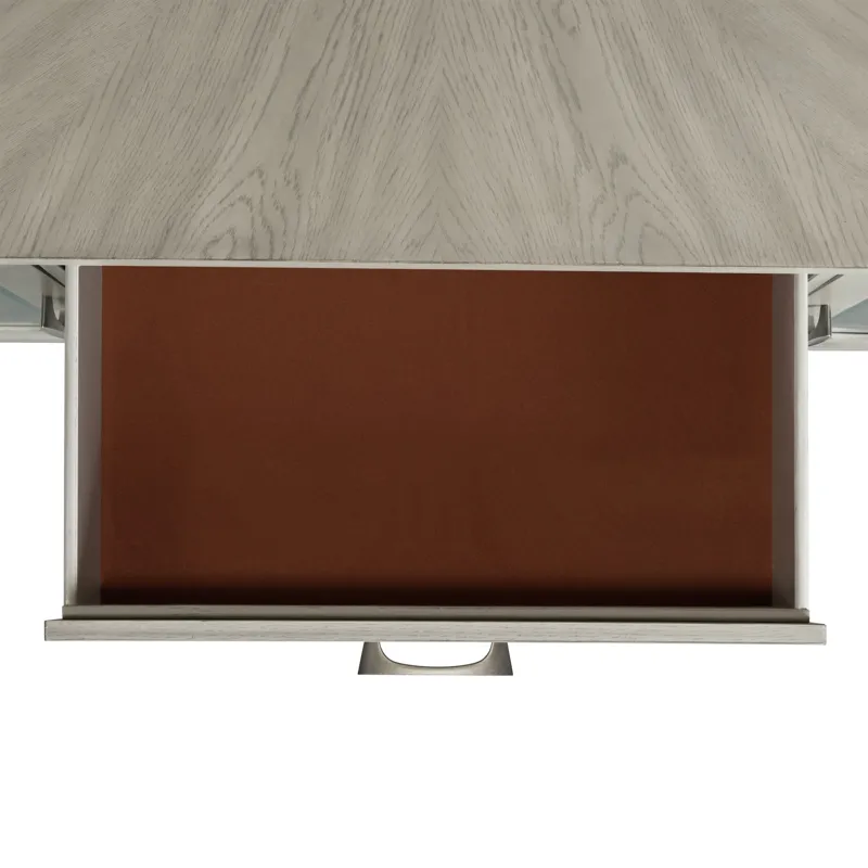 Marly Server W/ Glass Door & LED Light in Grey