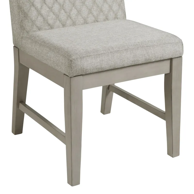 Marly Side Chair W/ Diamond Back in Grey (2 Per Carton)