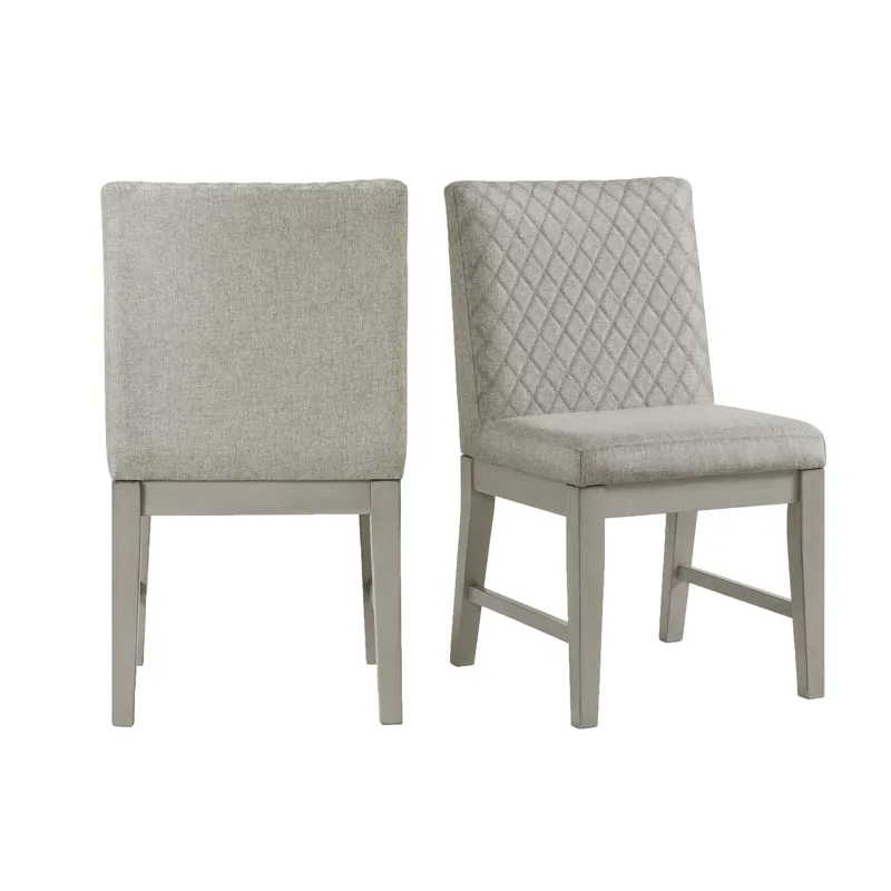 Marly Side Chair W/ Diamond Back in Grey (2 Per Carton)