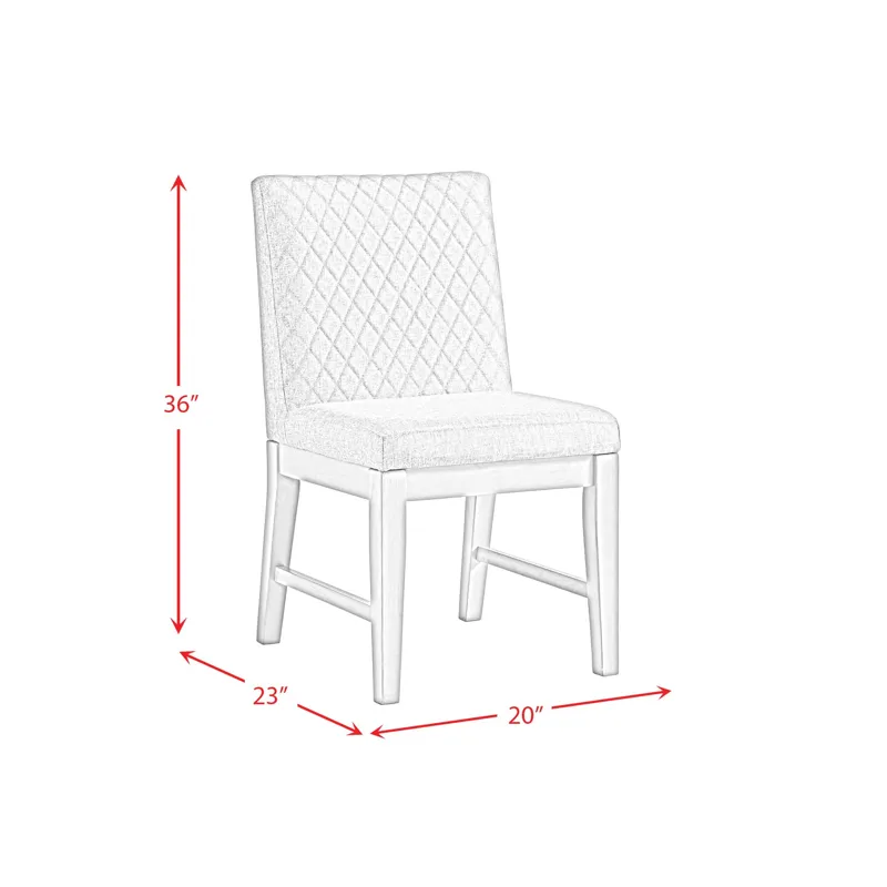 Marly Side Chair W/ Diamond Back in Grey (2 Per Carton)