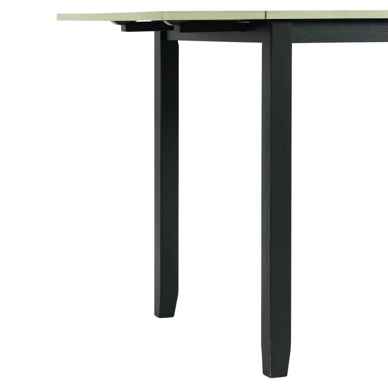 Martin 3 pc Drop Leaf Dining Set (Black Base)