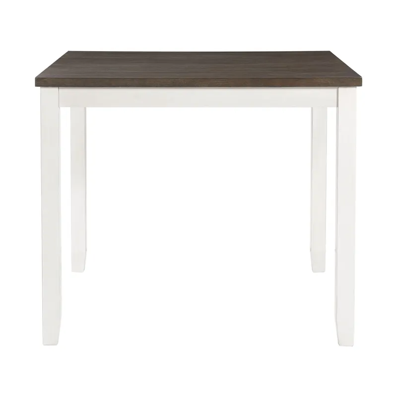 Martin 6 pc Counter Set (Table + 4 + Bench) (Dark Brown Top - White Base)