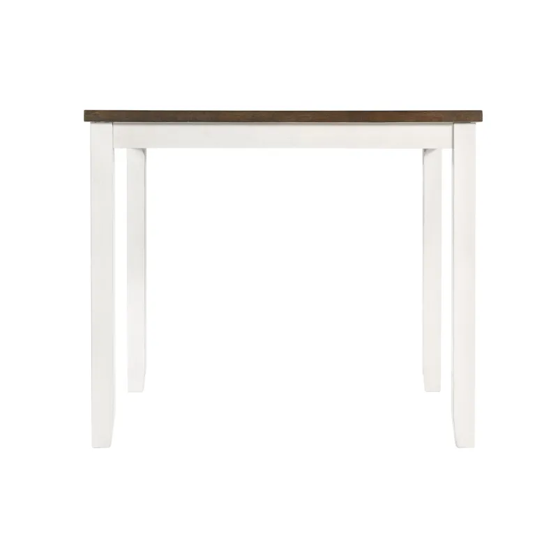 Martin 6 pc Counter Set (Table + 4 + Bench) (Dark Brown Top - White Base)