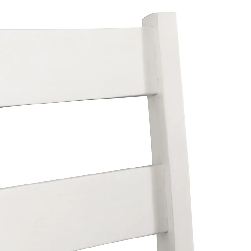 Martin Dining Side Chair with Black PU - White Finish  (2 Per Carton)