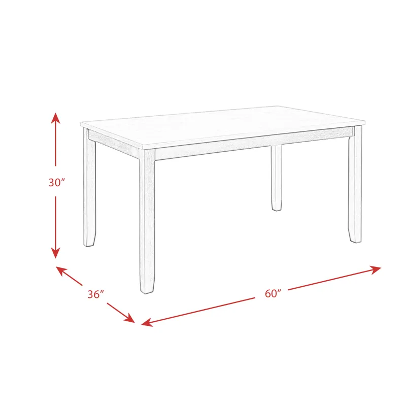 Martin 6 PC Dining Set (Black Base)