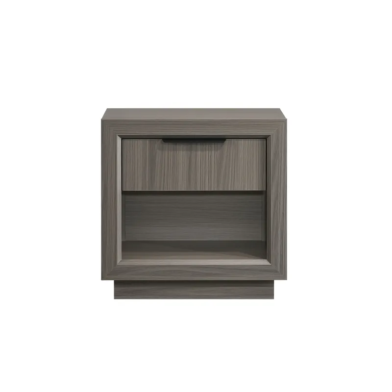 Martina 1-Drawer Nightstand in Grey