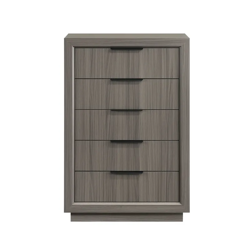 Martina 5-Drawer Chest in Grey