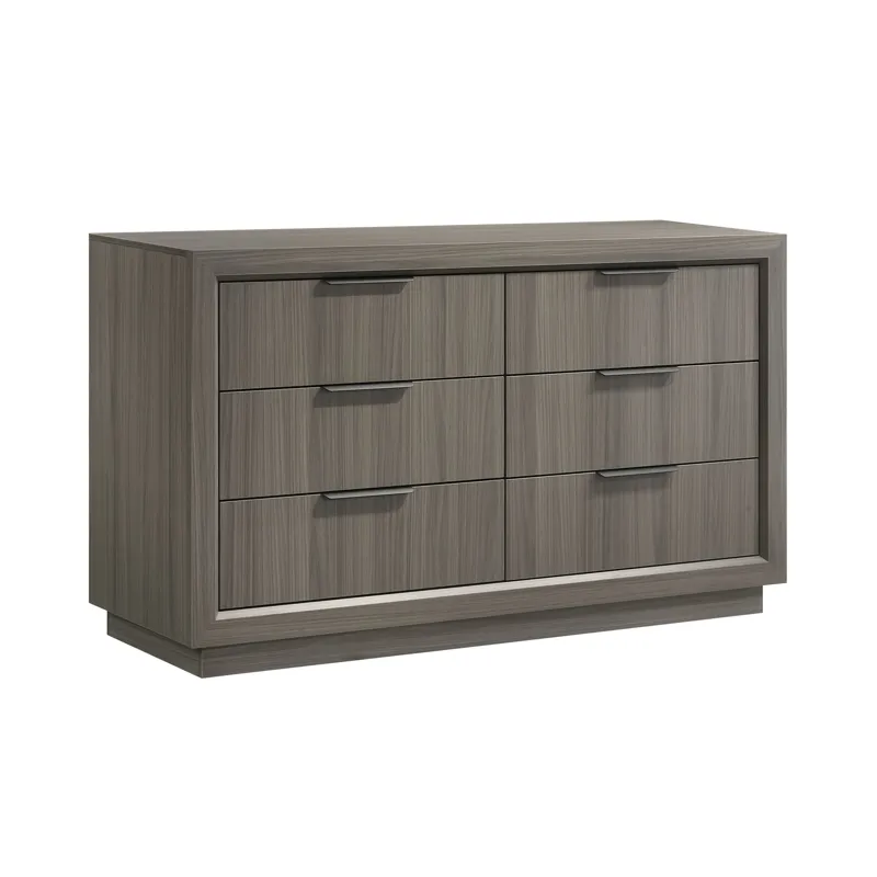 Martina 6-Drawer Dresser in Grey