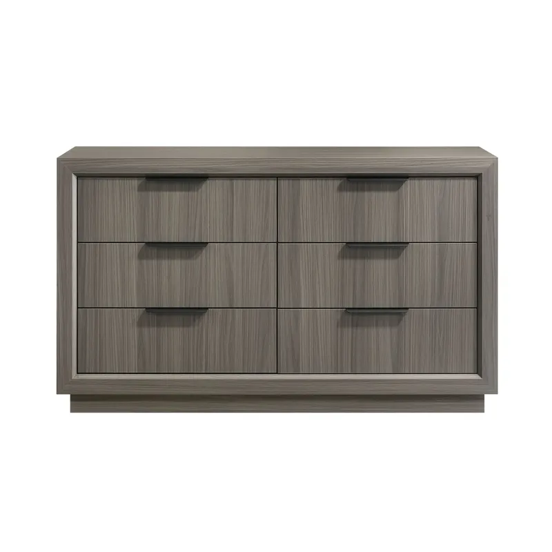 Martina 6-Drawer Dresser in Grey