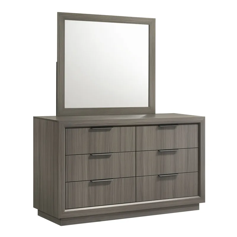Martina Dresser and Mirror Set in Grey