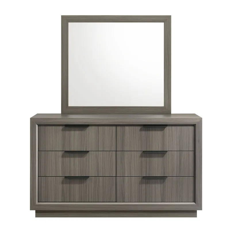Martina Dresser and Mirror Set in Grey