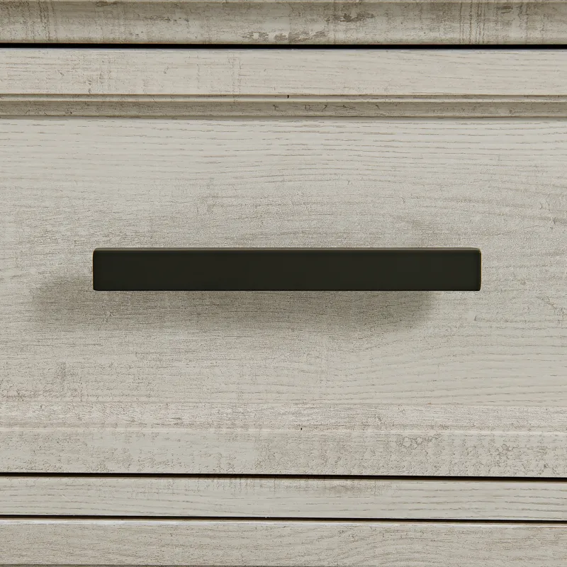 Matias Bedroom Set with Twin Headboard, Dresser, Mirror & Nightstand in White