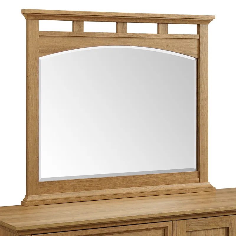 Matias Bedroom Set with Twin Headboard, Dresser, Mirror & Nightstand in Brown